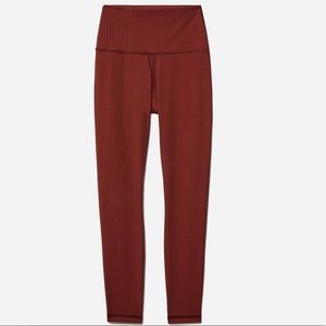 Everlane Perform Ankle Legging Maroon Grid XS NWT